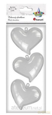 Formy plastikowe serca 65x58x40mm 3 szt