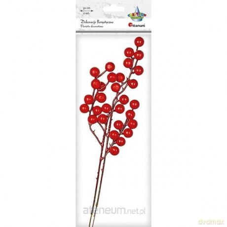 Gałązki jarzębiny 85x320mm czerwone 2 szt