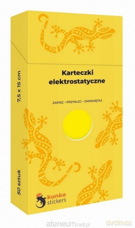 Karteczki elektrostatyczne 50 szt. żółte