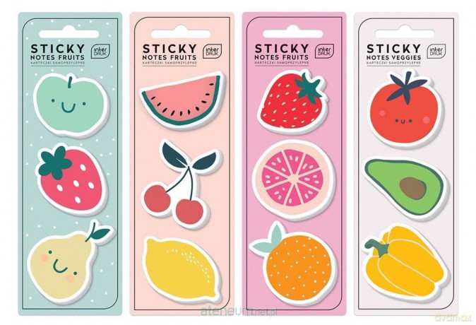 Karteczki samoprzylepne Fruits 75 szt mix