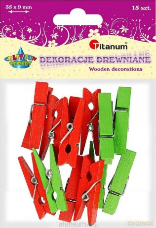 Klamerki drewniane 15 szt