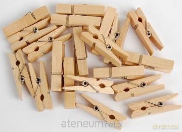 Klamerki ozdobne Natural duże drewniane