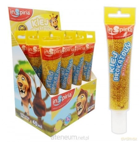 Klej brokatowy złoty 40 ml (12 szt)