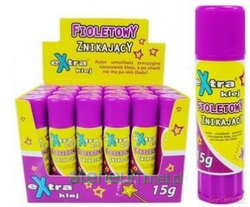 Klej w sztyfcie fioletowy znikający 15g (24 szt)