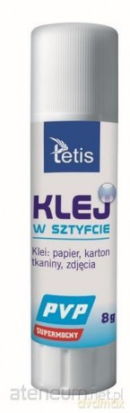 Klej w sztyfcie PVP(bezbarwny)8g (30 szt) BG112-E