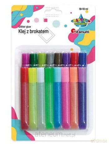 Klej z brokatem 16 kolorów
