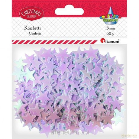 Konfetti Gwiazdki 19mm 30g bladoróżowe