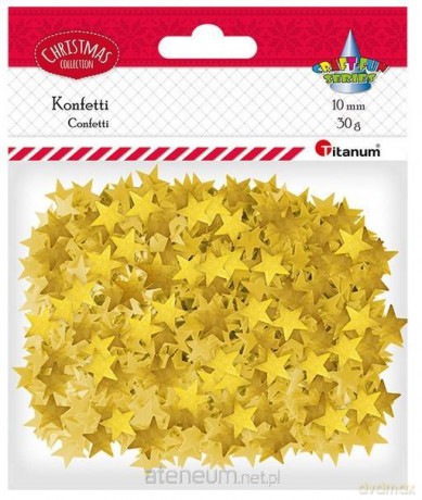 Konfetti gwiazdki 30g złote