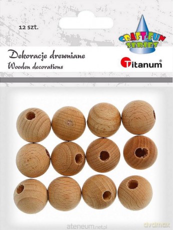 Koraliki drewniane 12 szt