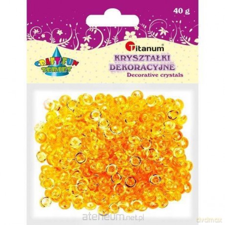 Koraliki plastikowe połówka kuli ciemnożółte 40g