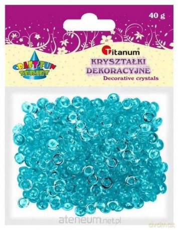 Koraliki plastikowe połówka kuli turkusowe 40g
