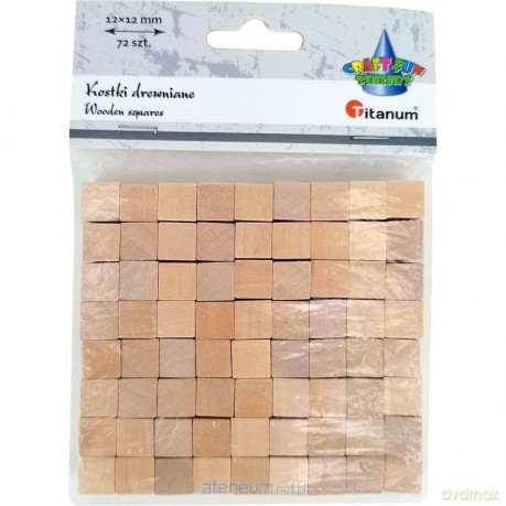 Kostki drewniane 12x12mm 72 szt