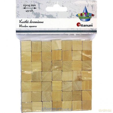 Kostki drewniane 15x15mm 49 szt
