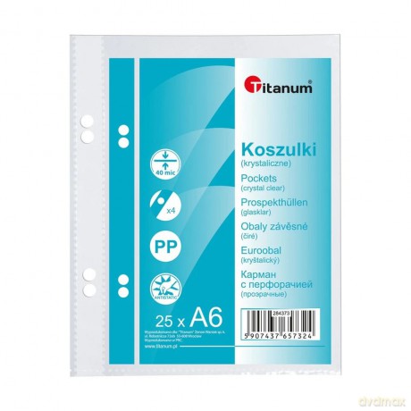 Koszulki A6 krystaliczne 25 szt