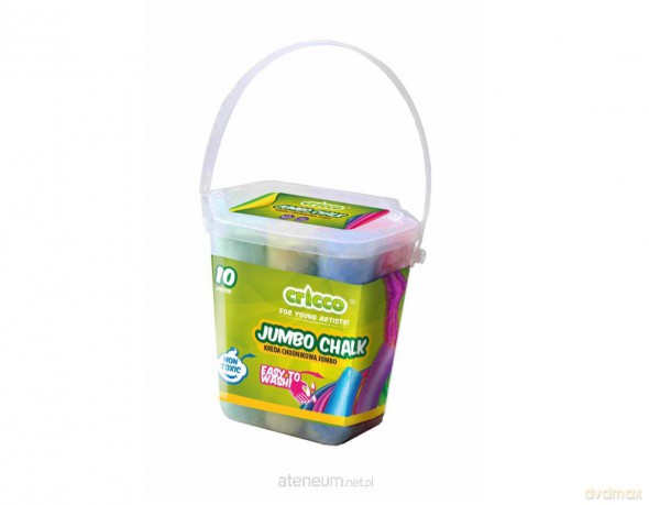 Kreda kolorowa Jumbo wiaderko 10 szt
