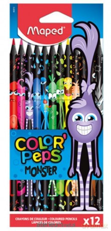 Kredki Colorpeps Monster trójkątne 12 kol