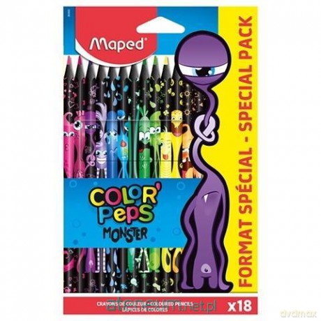 Kredki Colorpeps Monster trójkątne 18 kol