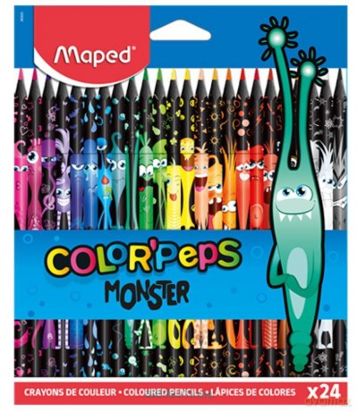 Kredki Colorpeps Monster trójkątne 24 kol