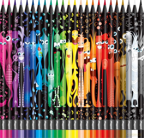 Kredki Colorpeps Monster trójkątne 24 kol