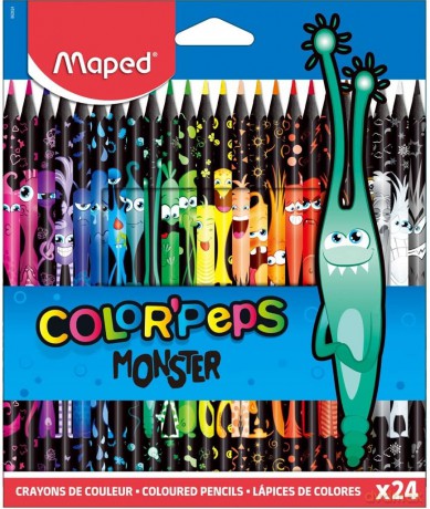 Kredki Colorpeps Monster trójkątne 24 kol