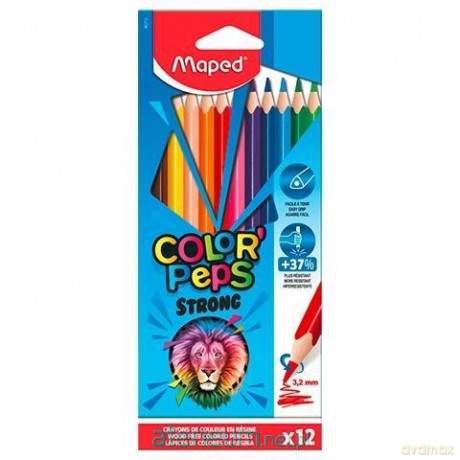 Kredki Colorpeps Strong trójkątne 12 kolorów