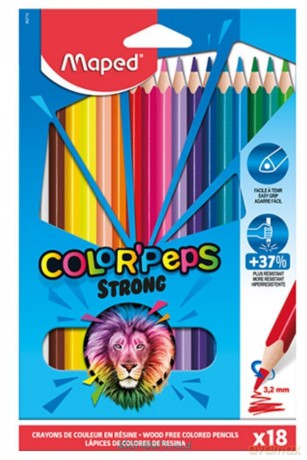 Kredki Colorpeps Strong trójkątne 18 kol