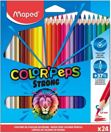 Kredki Colorpeps Strong trójkątne 24 kolory