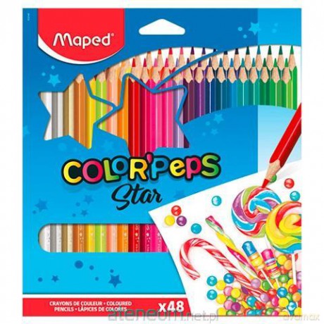 Kredki Colorpeps trójkątne 48 kolorów