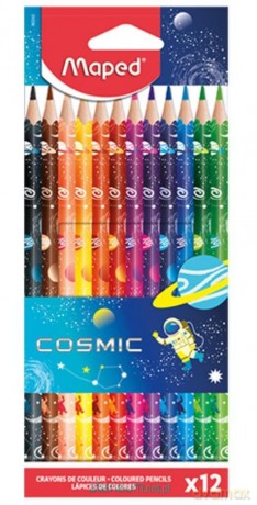 Kredki Cosmic trójkątne 12 kolorów