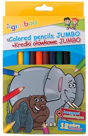 Kredki ołówkowe Jumbo sześciokątne 12 szt