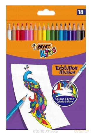 Kredki ołówkowe Kids Evolution Illusion 18 kol