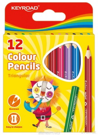 Kredki ołówkowe mini trójkątne 12 szt