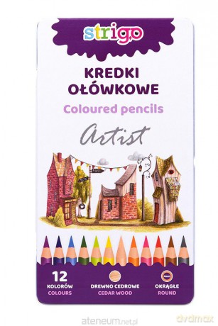 Kredki ołówkowe okragłe 12 kolorów