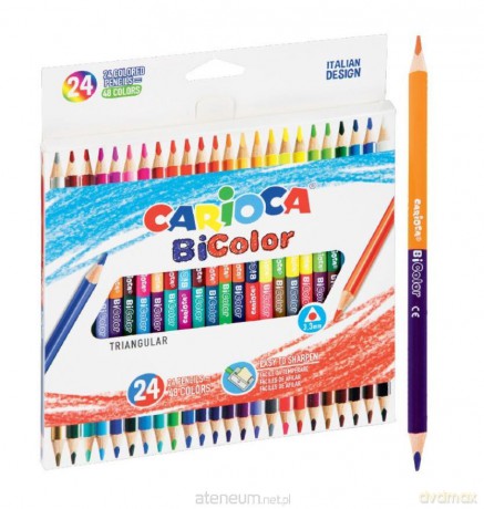 Kredki ołówkowe trójkątne BiColor 24/48