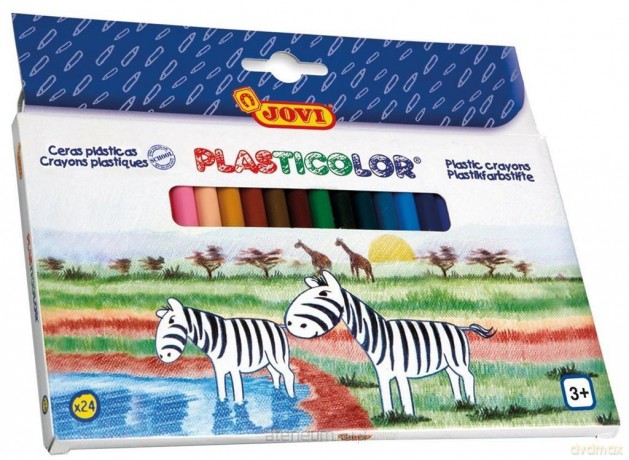 Kredki plastikowe okrągłe 24 kolory