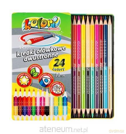 Kredki Premium Kolori dwustronne 24 kolory