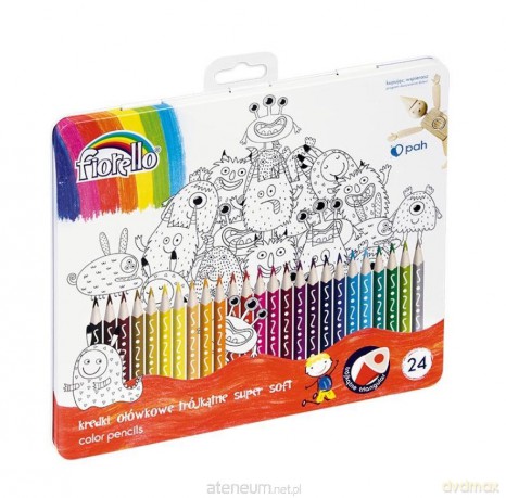 Kredki Super Soft 24 kolory metal.opak.