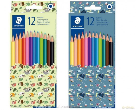 Kredki sześciokątne Pattern 12 kolorów