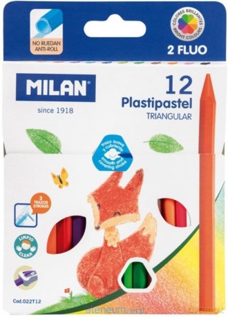 Kredki świecowe Pastipastel trójkątne 12 kol