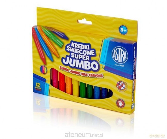 Kredki świecowe Super Jumbo 12 kolorów