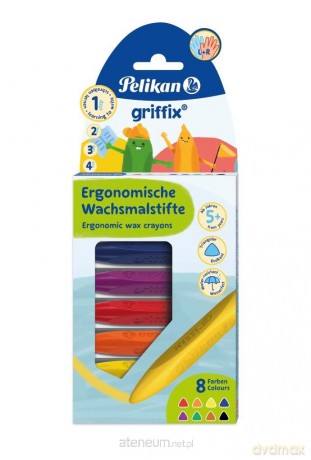 Kredki świecowe trójk. wypełn. Griffix