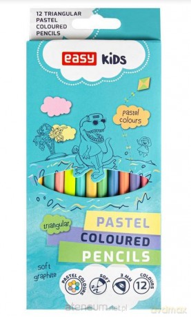 Kredki trójkątne pastelowe 12 kolorów