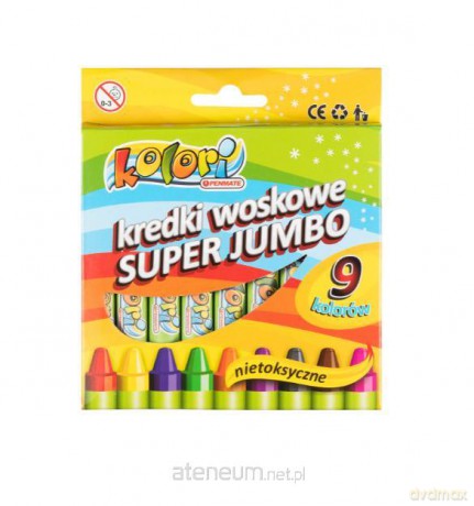 Kredki woskowe Super Jumbo 9 kolorów