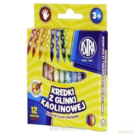 Kredki z glinki kaolinowej 12 kolorów
