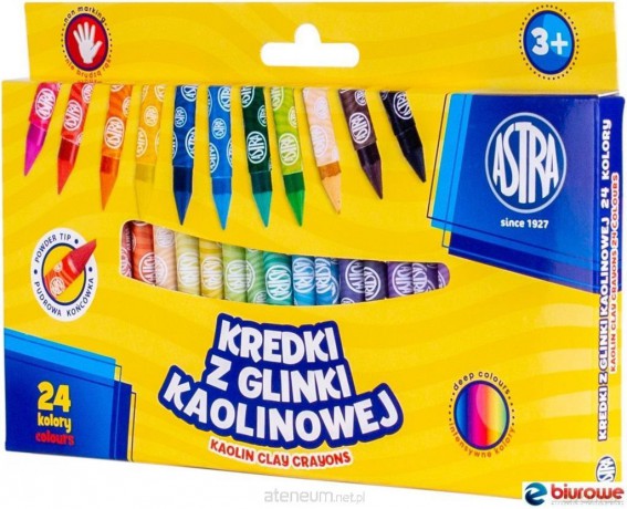 Kredki z glinki kaolinowej 24 kolory