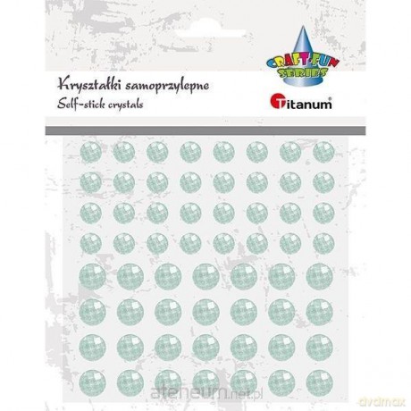Kryształki samoprzylepne okrągłe blady nieb. 60 szt