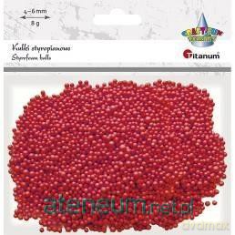 Kulki styropianowe 8g czerwone mix 4-6mm