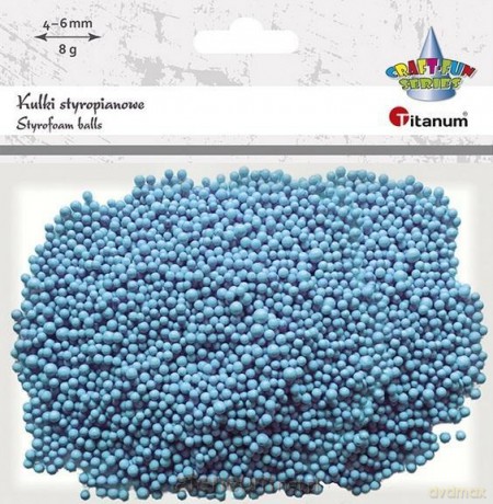 Kulki styropianowe 8g jasnoniebieskie mix 4-6mm