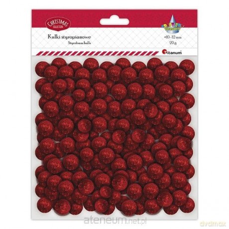 Kulki styropianowe mix czerwone 20g