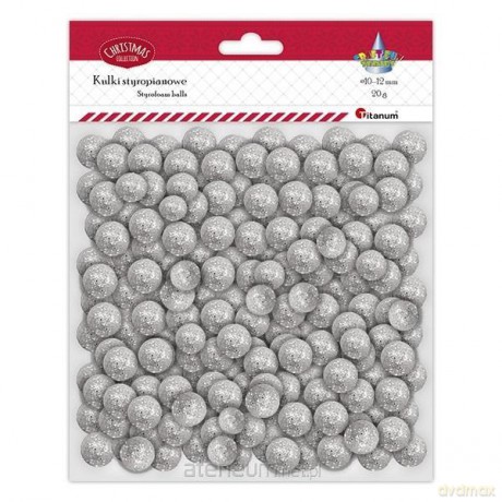 Kulki styropianowe mix srebrne 20g